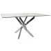 Table de Salle à Manger DKD Home Decor Transparent Métal Verre 150 x 90 x 75 cm