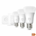 Bec LED Philips Starter Kit E27 9,5 W Alb F (3 Unități)