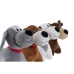 Bamse Home ESPRIT Hvit Brun Grå Polyester Hund 22 x 21 x 26 cm (4 enheter)