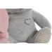 Jouet Peluche Home ESPRIT Blanc Marron Gris Rose Polyester Animal 25 x 20 x 28 cm (4 Unités)