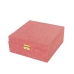 Jewelry box Versa Red Polyester Cardboard 21,5 x 9 x 21,5 cm