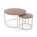 Jeu de 2 tables Versa Aurea Blanc 48 x 48 x 42 cm 80 x 80 x 48 cm