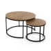 Set of 2 tables Versa Aurea Musta 48 x 48 x 42 cm 80 x 80 x 48 cm