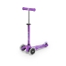 Skooter Micro Maxi Deluxe LED Grön Grå Silvrig Violett