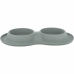 Dog Feeder Trixie Grey Stainless steel Ø 16 cm Double 2 × 0,4 L 40 × 5 × 23 cm (2 Units)