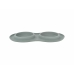 Dog Feeder Trixie Grey Stainless steel Ø 16 cm Double 2 × 0,3 L 47 × 3 × 26 CM