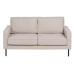 Sofa 163 x 87 x 90 cm Syntetisk stof Beige Metal