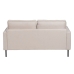 Divano 163 x 87 x 90 cm Tessuto Sintetico Beige Metallo