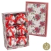 Weihnachtsbaumkugeln Bunt Papier Polyfoam Blume 7,5 x 7,5 x 7,5 cm (6 Stück)