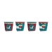 Set de Căni de Cafea Bialetti Winter Wonderland Turquoise Porțelan 90 ml 4 Unități