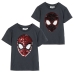 Camiseta de Manga Corta Infantil Spider-Man Gris oscuro