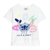 Camisola de Manga Curta Infantil Stitch Branco