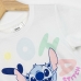 Camisola de Manga Curta Infantil Stitch Branco