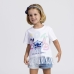 Camisola de Manga Curta Infantil Stitch Branco