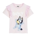 Camisola de Manga Curta Infantil Bluey Rosa Claro