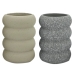 Support pour brosses à dents Home ESPRIT Gris Crème Dolomite 7 x 7 x 10 cm (2 Unités)