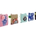 Porta-moedas Home ESPRIT Multicolor (6 Unidades)