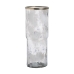 Vase Blanc Champagne Aluminium Verre 19,5 x 19,5 x 51 cm