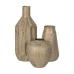 Vase Beige Gylden Jern 23 x 23 x 52 cm