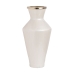 Vase White Golden Aluminium Crystal 28 x 28 x 57 cm