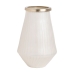 Vase White Golden Aluminium Crystal 25 x 25 x 39 cm