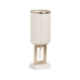 Vase White Golden Aluminium Crystal Marble 12,5 x 12,5 x 37 cm