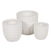 Set de jardiniere Alb 37 x 37 x 35,5 cm (3 Unități)