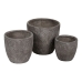 Set de pots de fleurs Gris 37 x 37 x 35 cm (3 Unités)