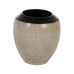 Vase Black Cream Ceramic 35 x 35 x 34 cm