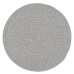 Alfombra Blanco Gris 130 x 130 x 0,2 cm