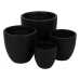 Plantenbakkenset Zwart 44 x 44 x 41,5 cm (4 Stuks)