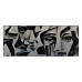 Painting White Black 125 x 3 x 50 cm