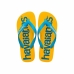 Dames Slippers Havaianas Top Logomania Blauw Geel