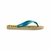 Dames Slippers Havaianas Top Logomania Blauw Geel