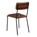 Dining Chair Brown Black Leather Iron 45 x 53 x 86 cm