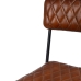 Dining Chair Brown Black Leather Iron 45 x 53 x 86 cm