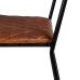 Dining Chair Brown Black Leather Iron 45 x 53 x 86 cm