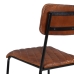 Dining Chair Brown Black Leather Iron 45 x 53 x 86 cm