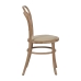 Sedia da Sala da Pranzo Beige Naturale Legno d'albero della gomma Cotone Poliestere 41 x 41 x 89 cm