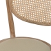 Chaise de Salle à Manger Beige Naturel Bois d'hévéa Coton Polyester 41 x 41 x 89 cm