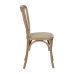 Dining Chair Beige Natural Rubber wood Cotton Polyester 45 x 46 x 92 cm