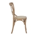 Chaise de Salle à Manger Beige Naturel Bois d'hévéa Coton Polyester 44 x 42 x 88 cm