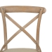 Sedia da Sala da Pranzo Beige Naturale Legno d'albero della gomma Cotone Poliestere 44 x 42 x 88 cm