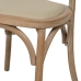 Chaise de Salle à Manger Beige Naturel Bois d'hévéa Coton Polyester 44 x 42 x 88 cm