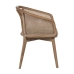 Dining Chair Beige Natural Rubber wood Cotton Polyester 59 x 47 x 81 cm