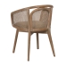 Dining Chair Beige Natural Rubber wood Cotton Polyester 59 x 47 x 81 cm