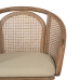 Dining Chair Beige Natural Rubber wood Cotton Polyester 59 x 47 x 81 cm