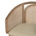 Dining Chair Beige Natural Rubber wood Cotton Polyester 59 x 47 x 81 cm