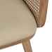 Chaise de Salle à Manger Beige Naturel Bois d'hévéa Coton Polyester 59 x 47 x 81 cm