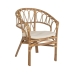 Dining Chair White Honey Rattan 58 x 59 x 78 cm